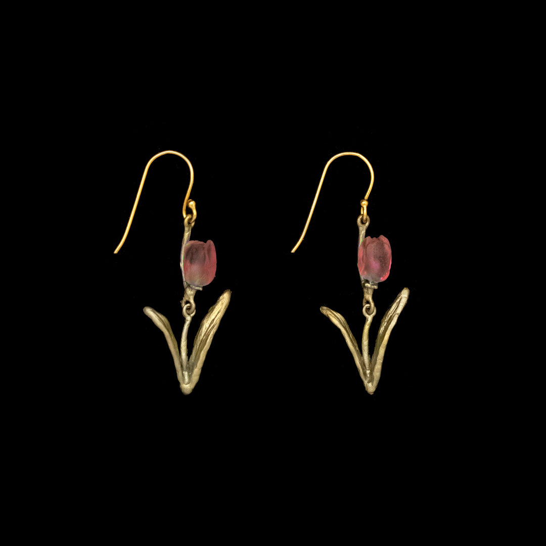 Tulip Earrings - Wire (Pink)