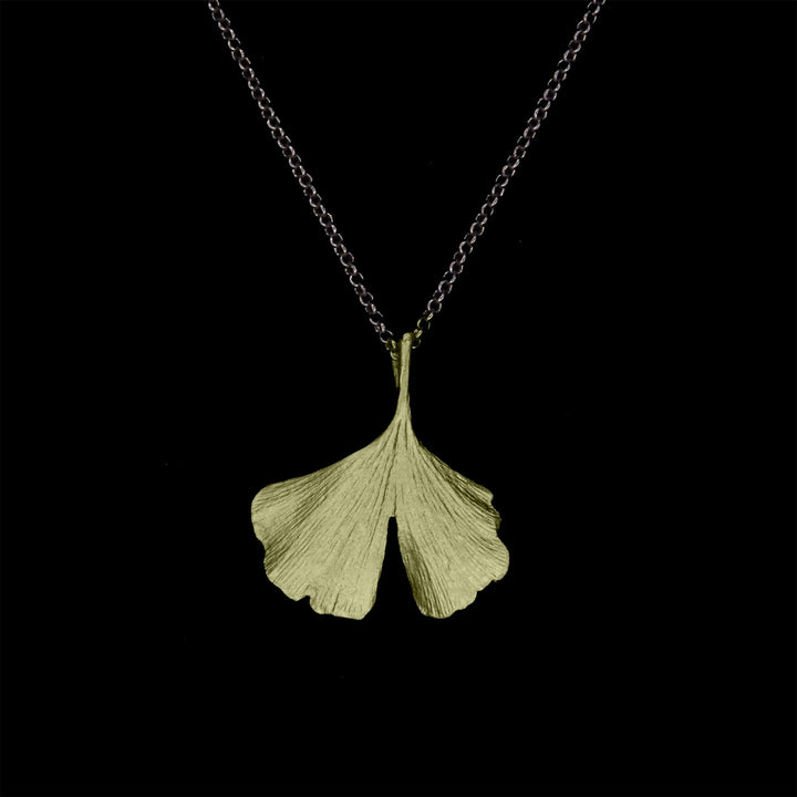 Ginkgo Pendant - Large Leaf