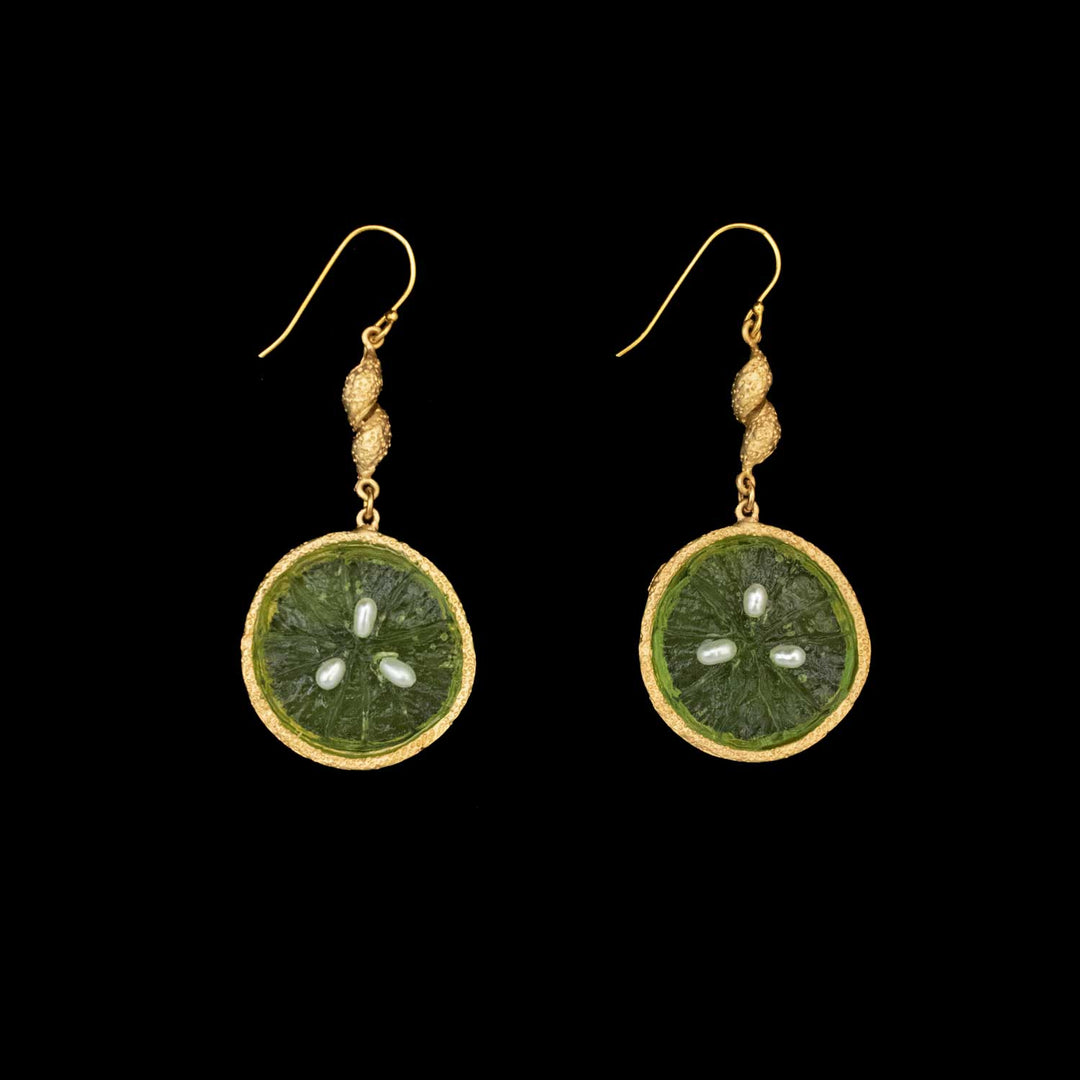 Citrus Earrings - Wire Lime
