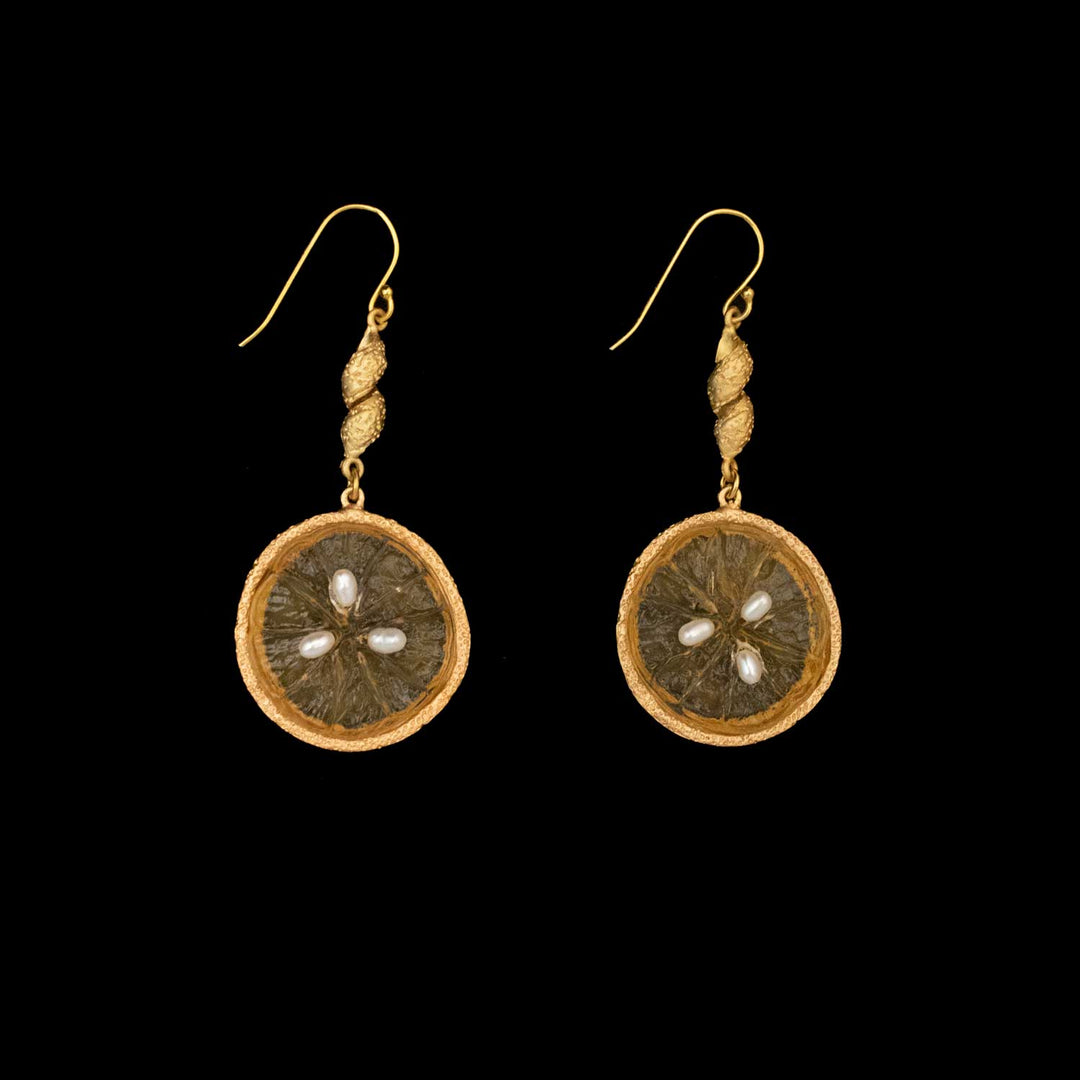 Citrus Earrings - Wire Orange