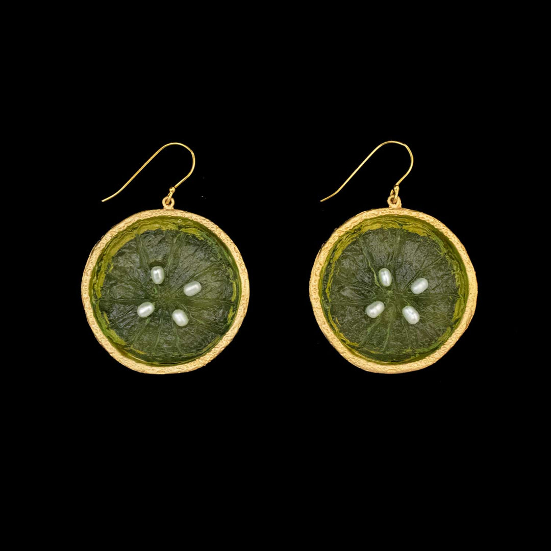 Citrus Earrings - Large Wire Lime