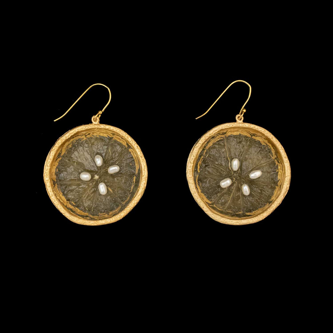 Citrus Earrings - Large Wire Lemon