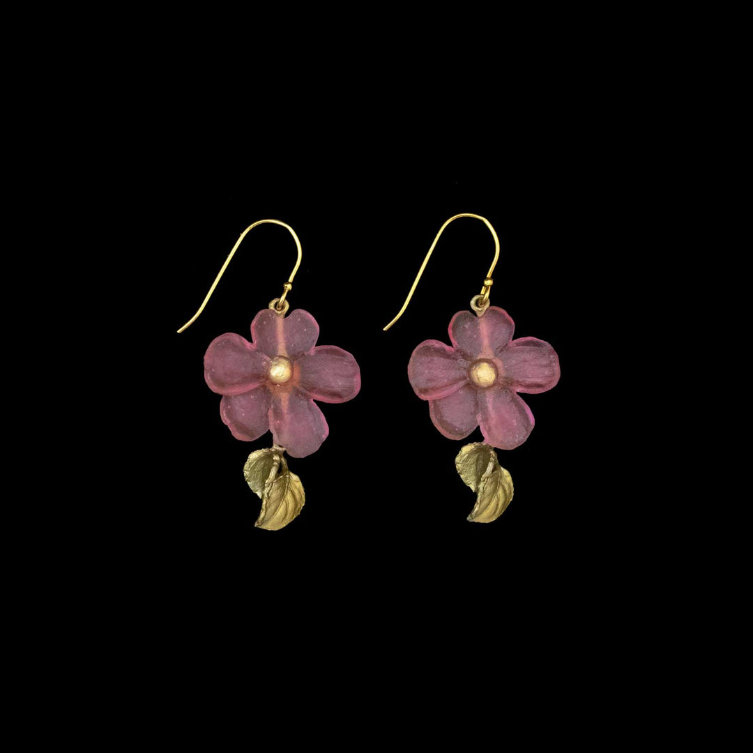 Impatiens Earrings - Wire Pink