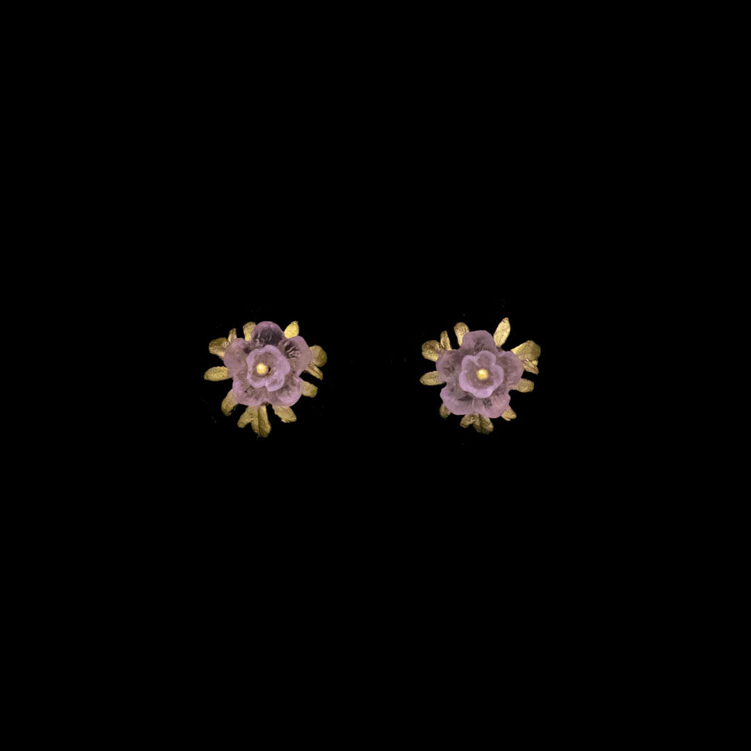 Mums Earrings - Stud Lavender