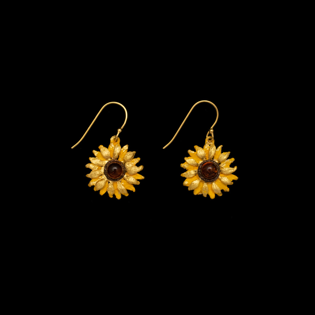 Van Gogh Sunflower Wire Earrings - Web Exclusive