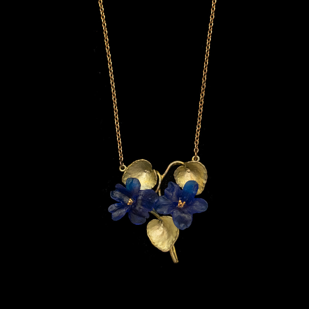 Wild Violet Double Flower Pendant