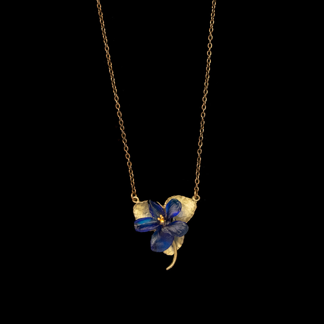 Wild Violet Single Flower Pendant
