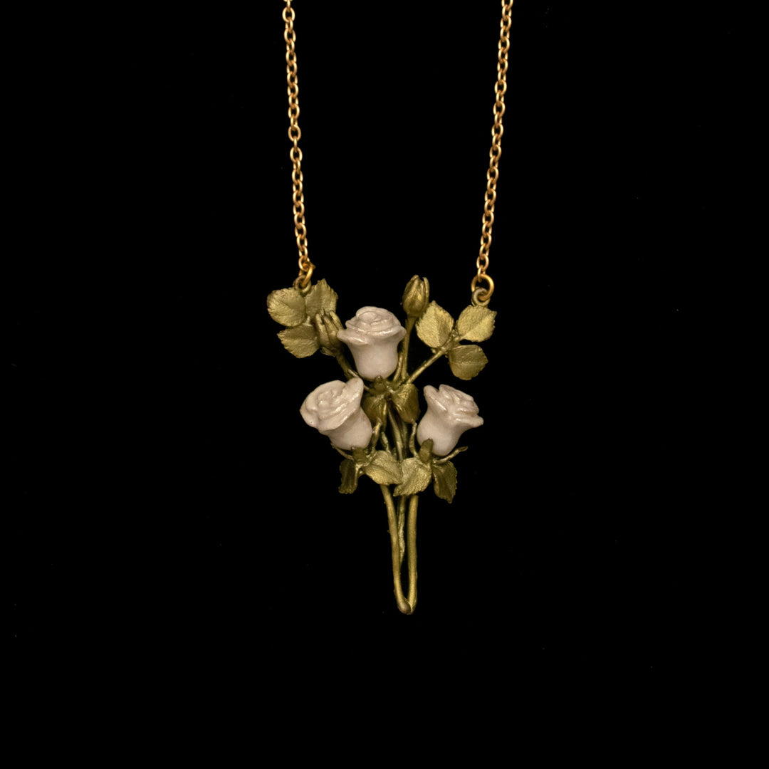 Van Gogh White Rose Pendant - Web Exclusive