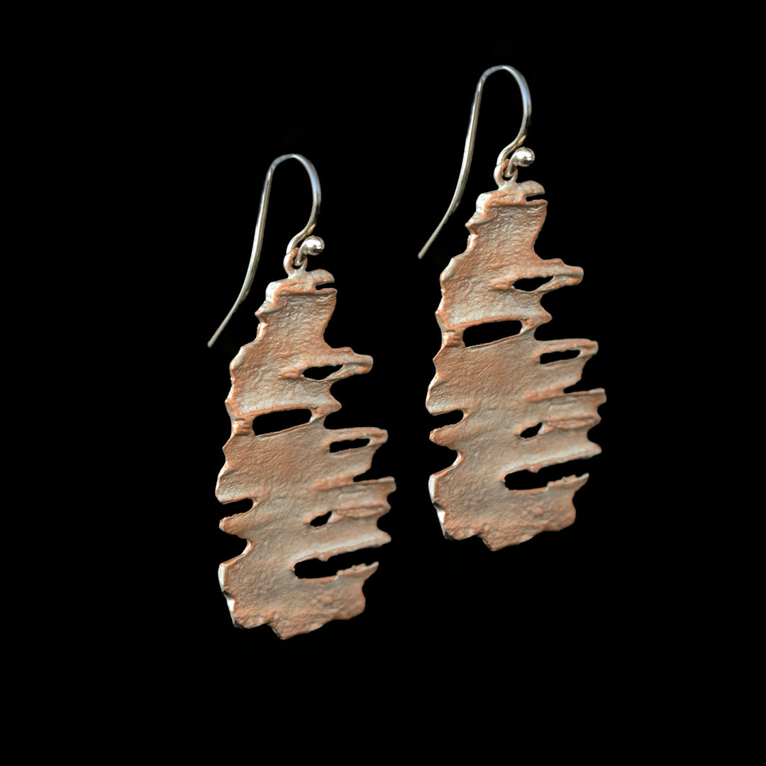 Fine Birch Silver Wire Earrings