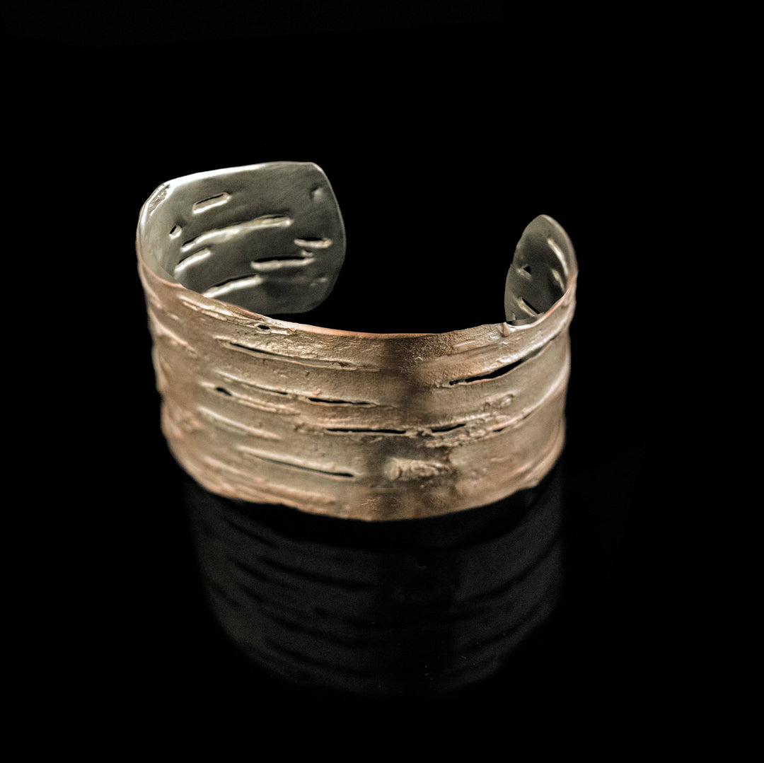 Fine Birch Silver Cuff