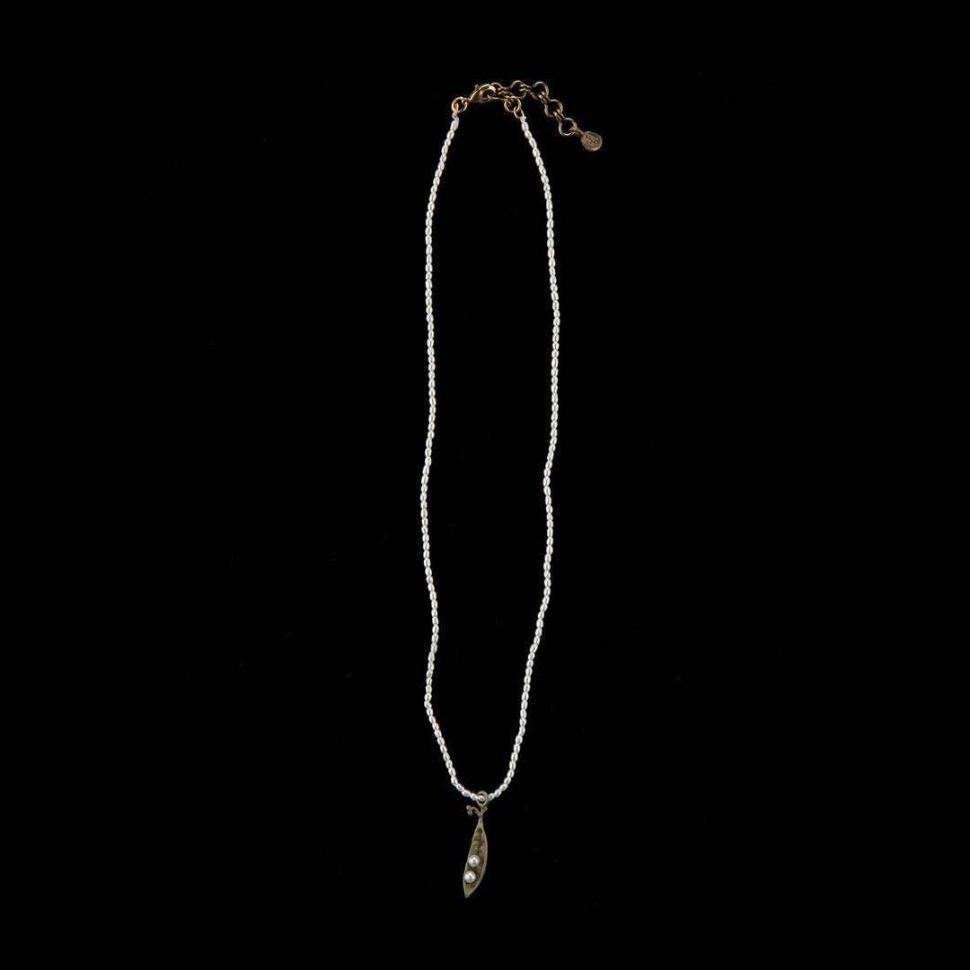 Pea Pod Petite Pearl Pendant - 2 Pearls