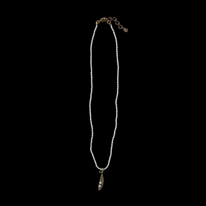 Pea Pod Petite Pearl Pendant - 2 Pearls
