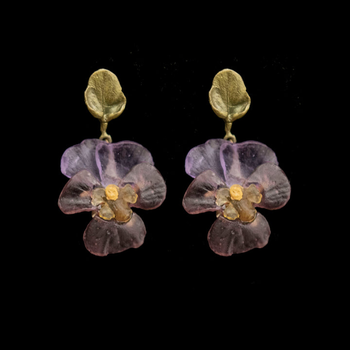 Pansies Earrings - Post