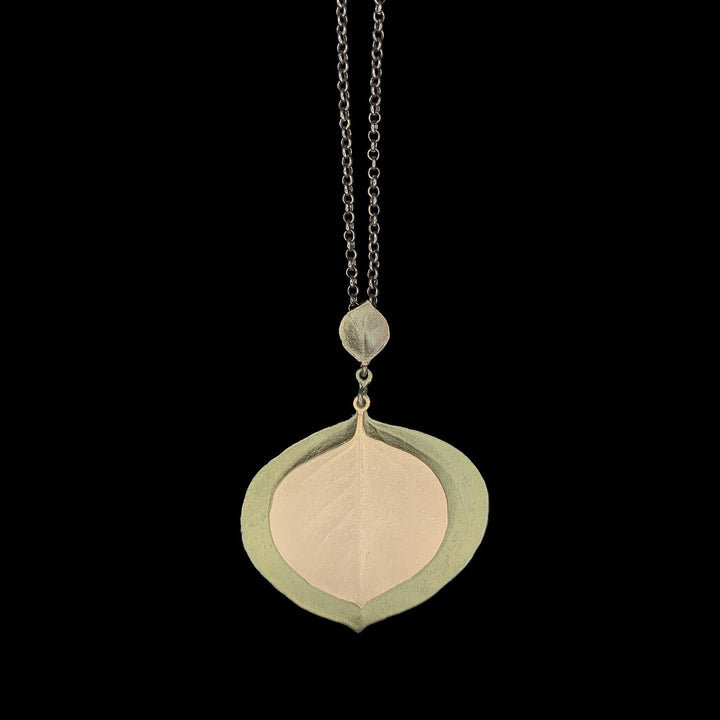 Round Leaf Eucalyptus Pendant - Large Double Leaves