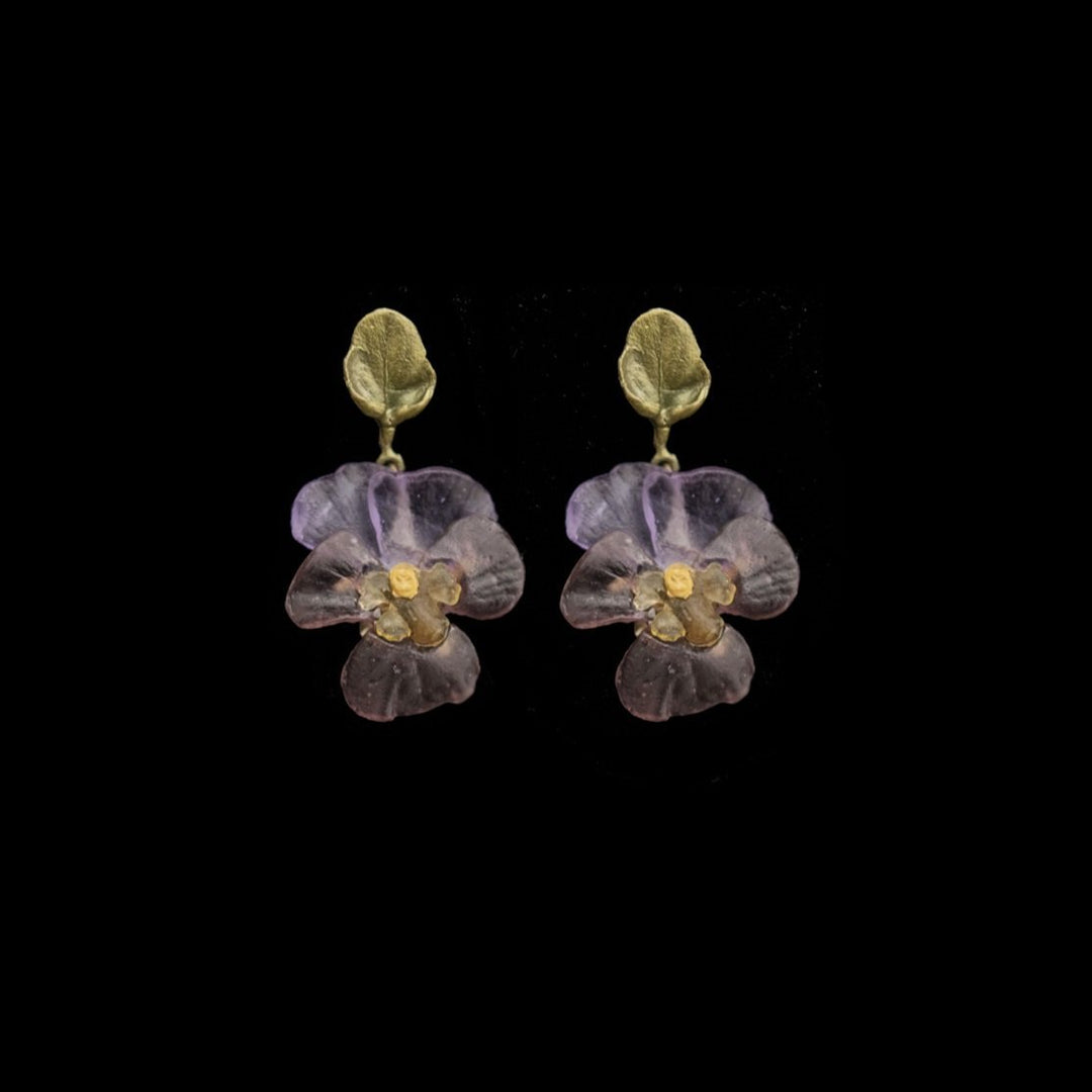 Pansies Earrings - Post