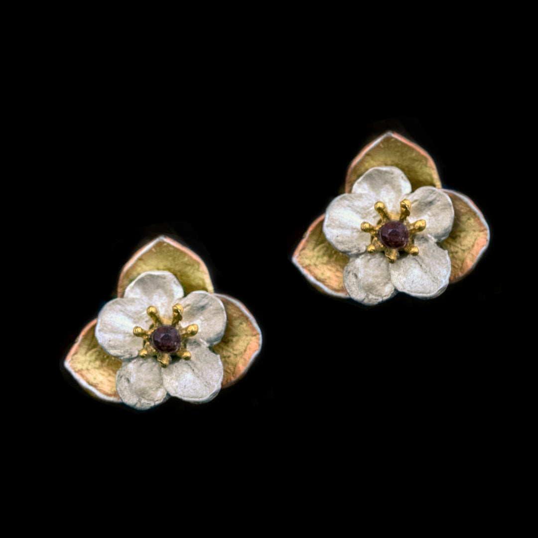 Fine Survivor Tree Flower Post Earrings