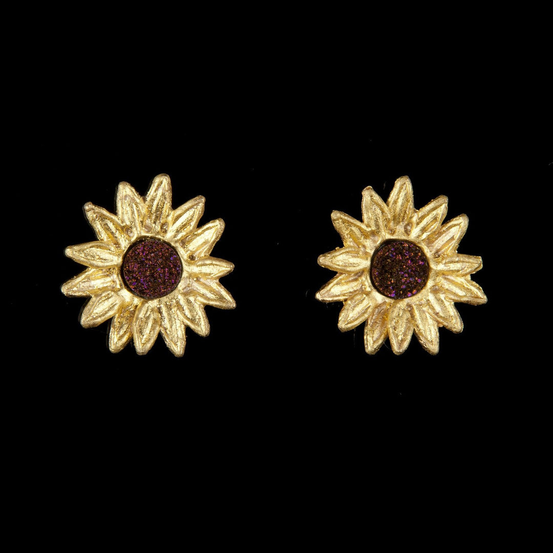 Sunflower Earrings - Petite Post