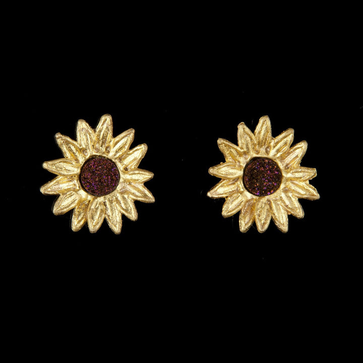 Sunflower Earrings - Petite Post