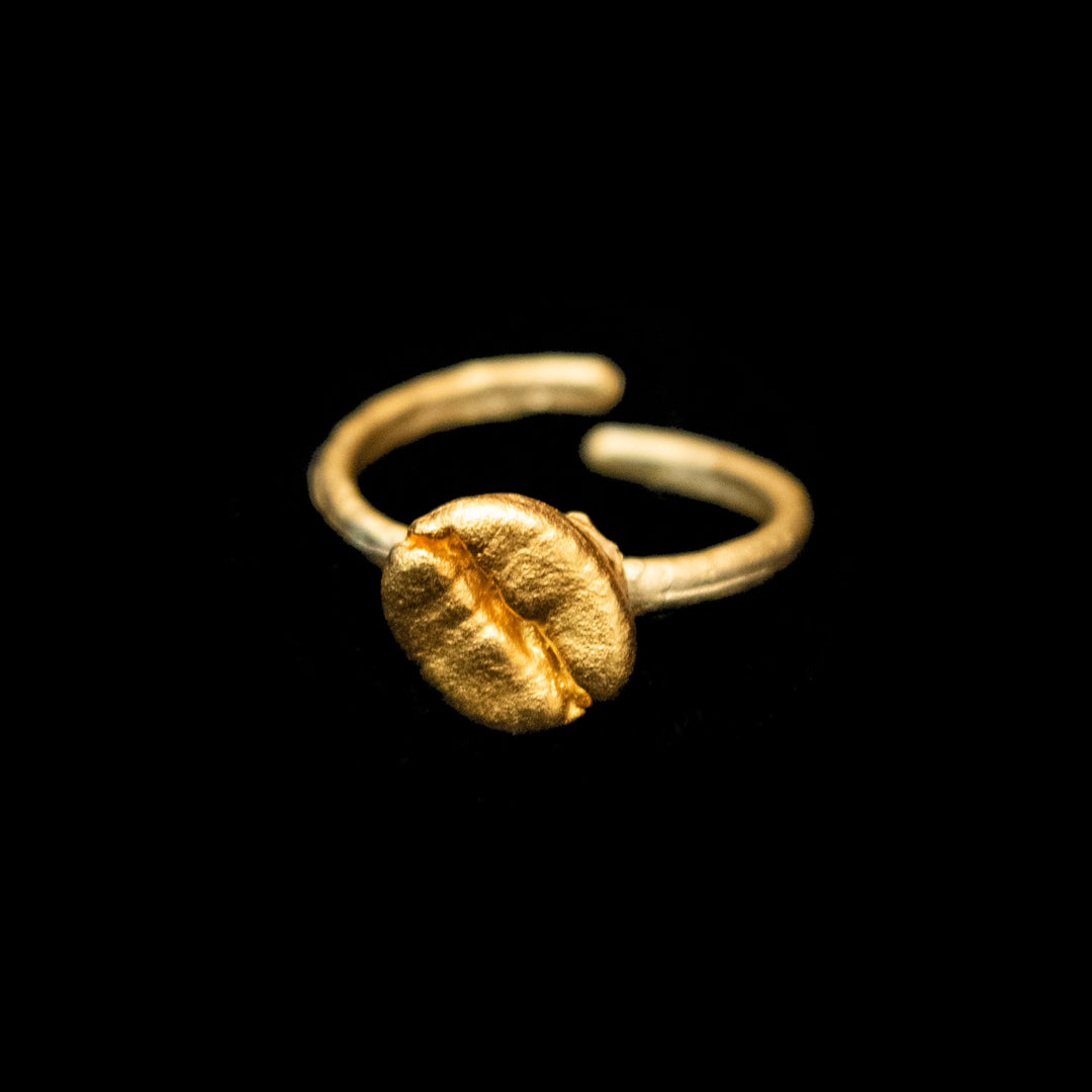 Roasted Coffee Bean Ring - Gold