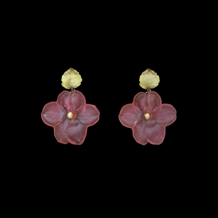 Impatiens Earrings - Post Pink