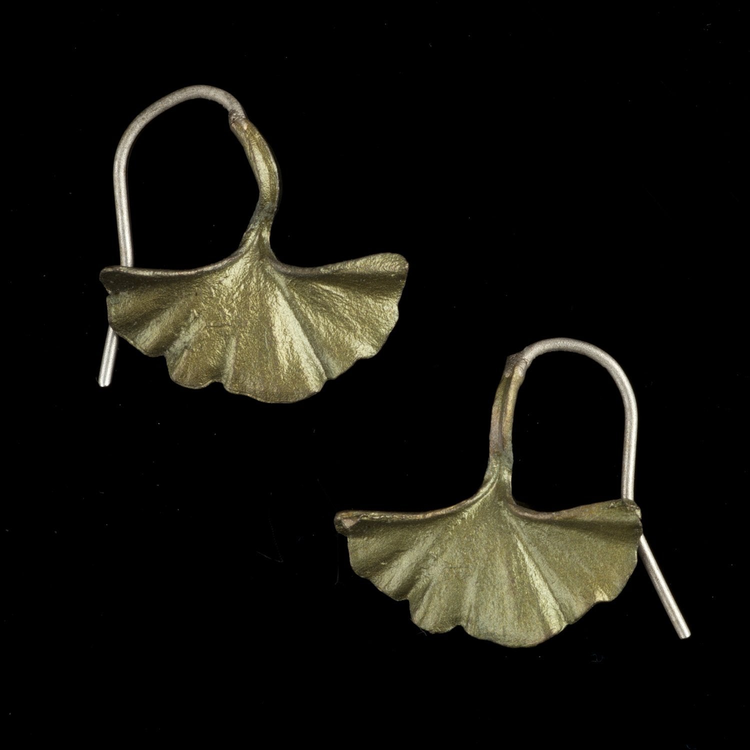 Ginkgo Earrings - Single Leaf
