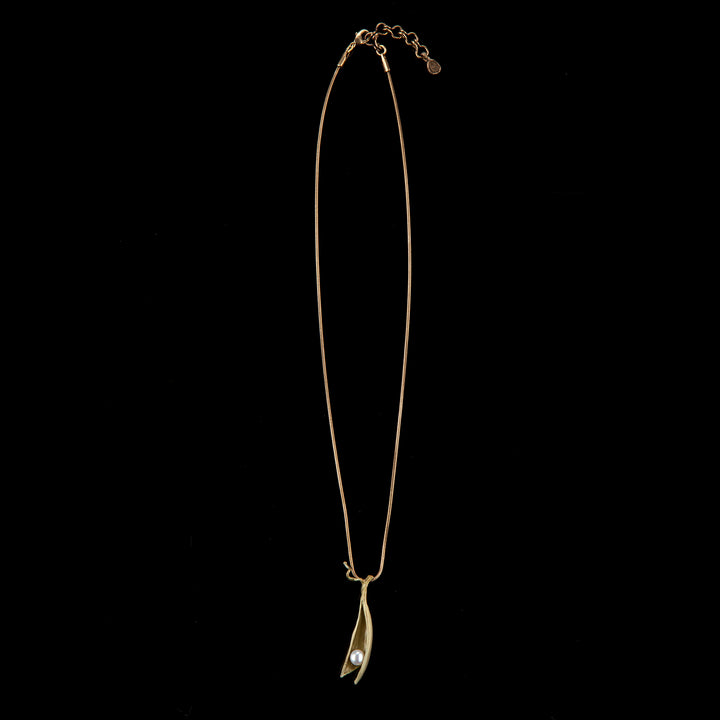 Pea Pod Pendant - 1 Pearl