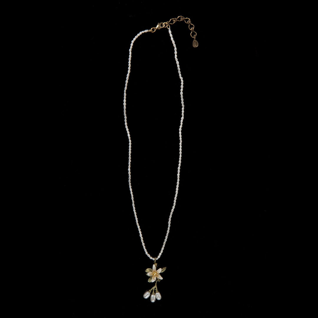 Orange Blossom Pendant - Flower Pearls