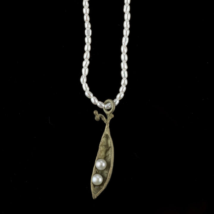 Pea Pod Petite Pearl Pendant - 2 Pearls