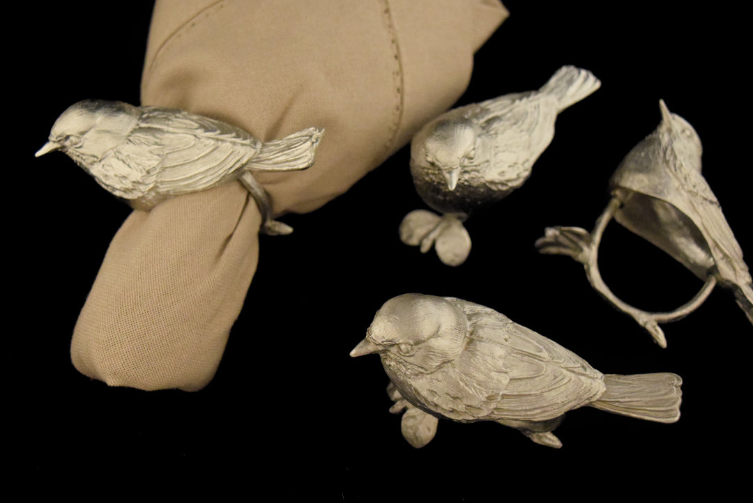 Kirtland Warbler Napkin Holders - Pewter