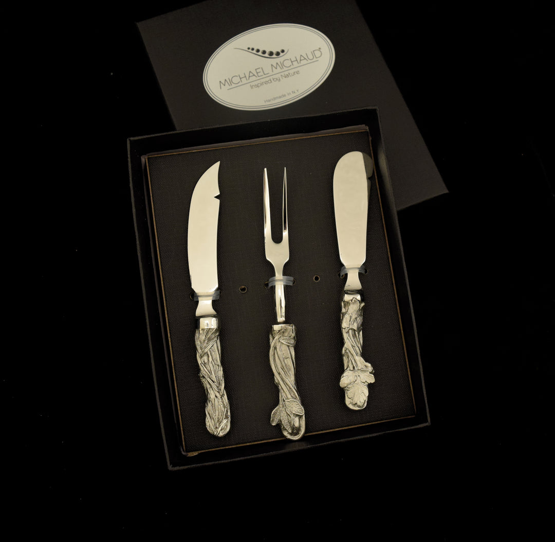 Herb 3 piece Hostess Set - Pewter