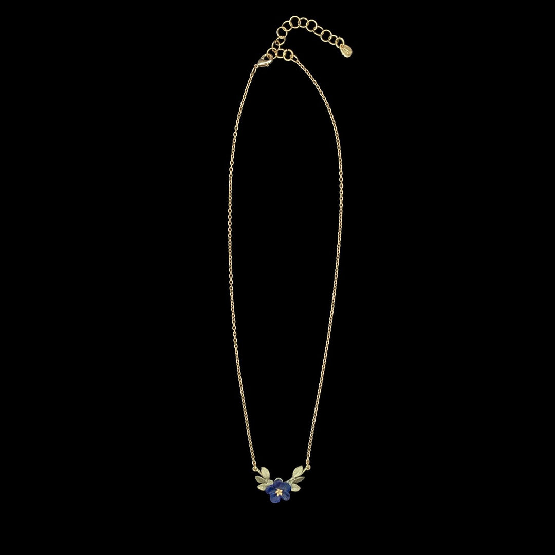 Blue Violet Pendant - Single Flower