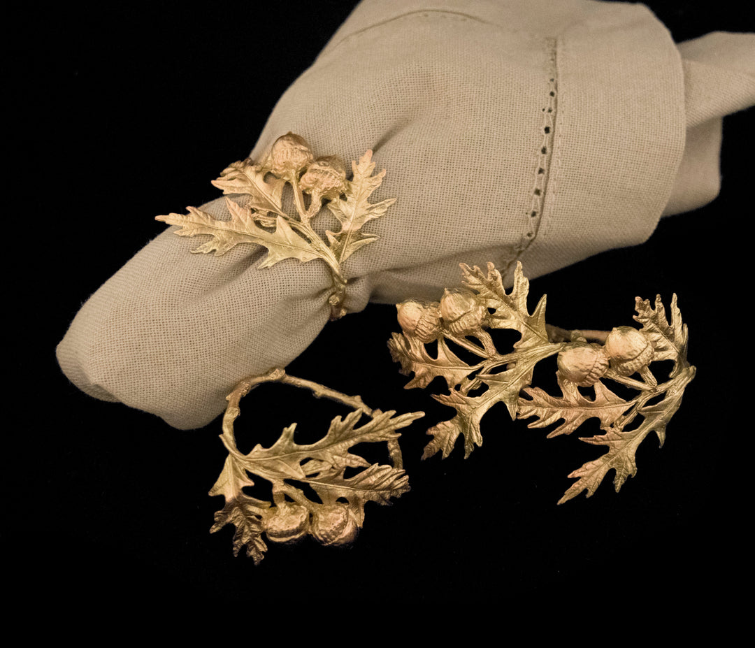 Acorn & Oak Napkin Rings