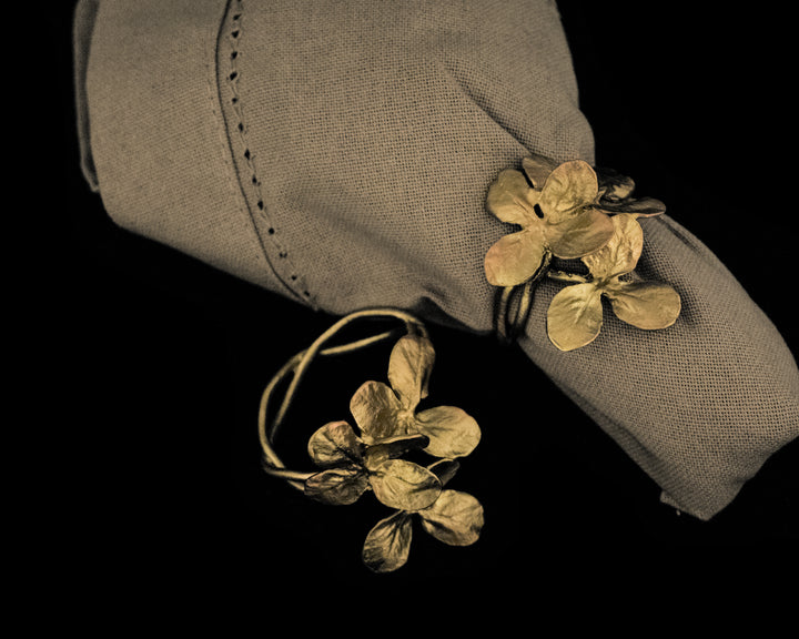 Clover Napkin Rings - Bronze