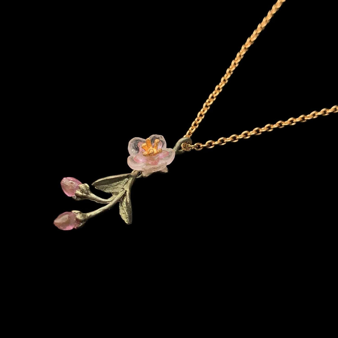 Peach Blossom Pendant - Dainty Flower